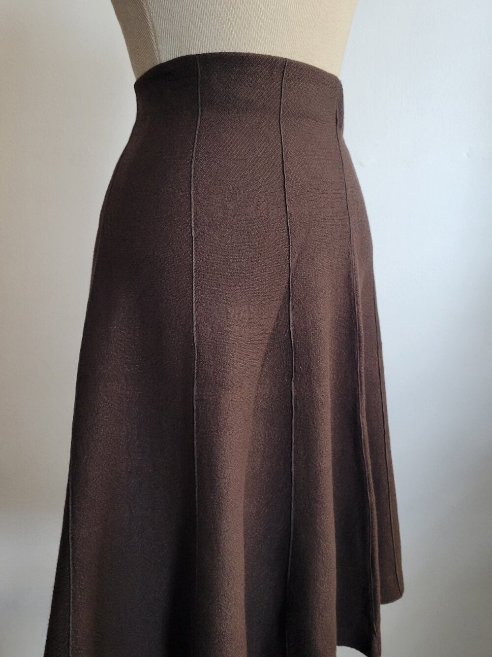 NIC+ZOE River Rock Brown Flare Skirt | Size L | NWT | $138 Retail